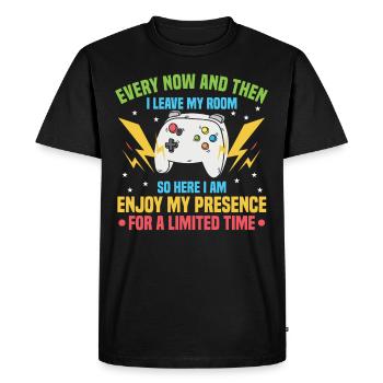 Gaming Design for Gamer - Men's Premium Organic T-Shirt - black - Front - Nico (187cm)