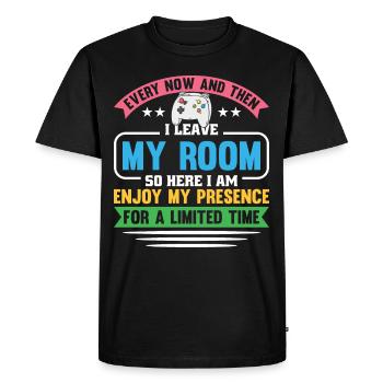 Gaming Design for Gamer - Men's Premium Organic T-Shirt - black - Front - Nico (187cm)