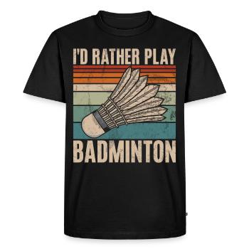 Badminton drôle de dicton de design de badminton masculin - T-shirt Premium bio Homme - noir - Devant - Nico (187cm)