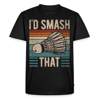 Badminton drôle de dicton de design de badminton masculin - T-shirt Premium bio Homme - noir - Devant - Nico (187cm)