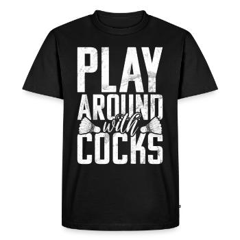 Badminton drôle de dicton de design de badminton masculin - T-shirt Premium bio Homme - noir - Devant - Nico (187cm)