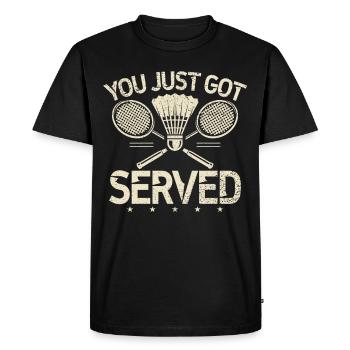 Badminton drôle de dicton de design de badminton masculin - T-shirt Premium bio Homme - noir - Devant - Nico (187cm)