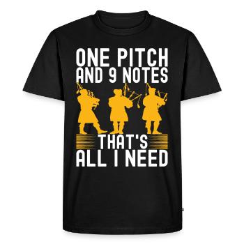 Dudelsack Dudelsackspieler - Männer Premium Bio T-Shirt - Schwarz - Vorne - Nico (187cm)