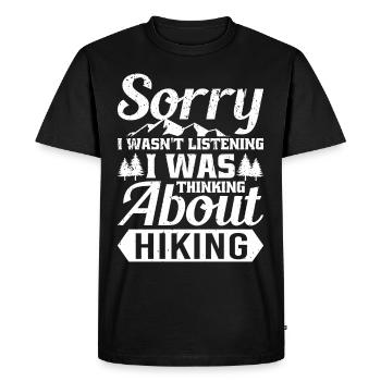 I'm sorry I wasn't listening - Men's Premium Organic T-Shirt - black - Front - Nico (187cm)