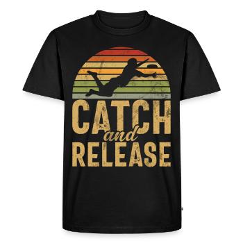 Funny Disc Golf & Ultimate Frisbee Player - Men's Premium Organic T-Shirt - black - Front - Nico (187cm)