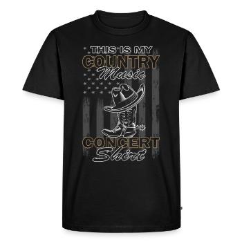 Ceci est ma musique de concert country Danse en ligne - T-shirt Premium bio Homme - noir - Devant - Nico (187cm)
