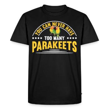 Vous ne pouvez jamais avoir assez de perruches - T-shirt Premium bio Homme - noir - Devant - Nico (187cm)