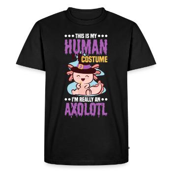 C’est mon costume humain, qui - T-shirt Premium bio Homme - noir - Devant - Nico (187cm)