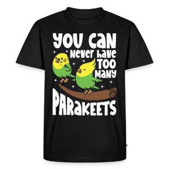 Vous ne pouvez jamais avoir assez de perruches - T-shirt Premium bio Homme - noir - Devant - Nico (187cm)