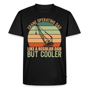 Crane operator Crane Operating Dad - Men's Premium Organic T-Shirt - black - Front - Nico (187cm)