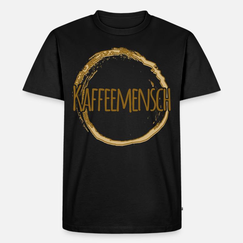 Kaffee Witz Kaffetrinker Kaffeeliebhaber - Männer Premium Bio T-Shirt - Schwarz