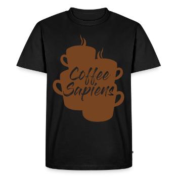 Coffee Sapiens Coffee Cups - Men's Premium Organic T-Shirt - black - Front - Nico (187cm)