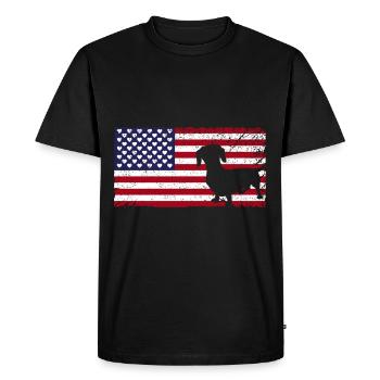 Teckel Cadeau Dixie Viennese Doxie Teckel - T-shirt Premium bio Homme - noir - Devant - Nico (187cm)