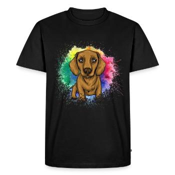 Teckel Cadeau Dixie Viennese Doxie Teckel - T-shirt Premium bio Homme - noir - Devant - Nico (187cm)