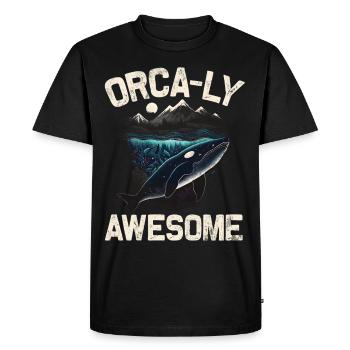 Killer whale killer whale watching Orca whale watching - Men's Premium Organic T-Shirt - black - Front - Nico (187cm)