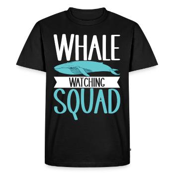 Whale Watchers - Men's Premium Organic T-Shirt - black - Front - Nico (187cm)