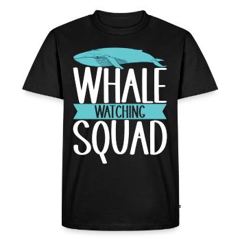 Whale Watchers - Men's Premium Organic T-Shirt - black - Front - Nico (187cm)