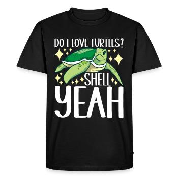 Turtle Turtle Aquatic turtle - Men's Premium Organic T-Shirt - black - Front - Nico (187cm)