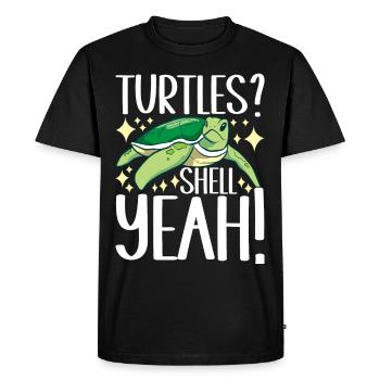 Turtle Turtle Aquatic turtle - Men's Premium Organic T-Shirt - black - Front - Nico (187cm)