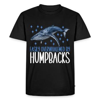 Whale Watchers - Men's Premium Organic T-Shirt - black - Front - Nico (187cm)