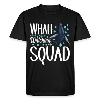 Whale Watchers - Men's Premium Organic T-Shirt - black - Front - Nico (187cm)