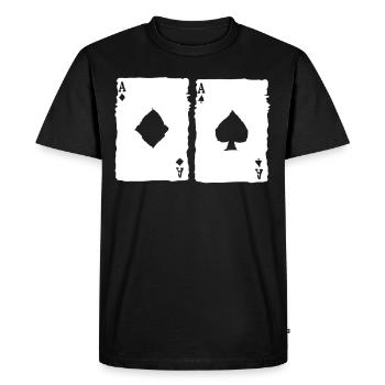 Poker Poker Cartes Joueurs de poker - T-shirt Premium bio Homme - noir - Devant - Nico (187cm)
