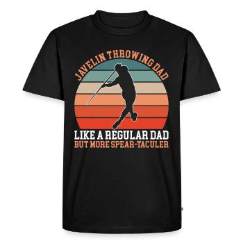 Javelin Throwing Dad - Men's Premium Organic T-Shirt - black - Front - Nico (187cm)