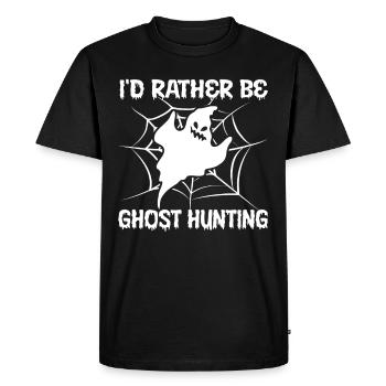 Rather Be Ghost Hunting - Men's Premium Organic T-Shirt - black - Front - Nico (187cm)