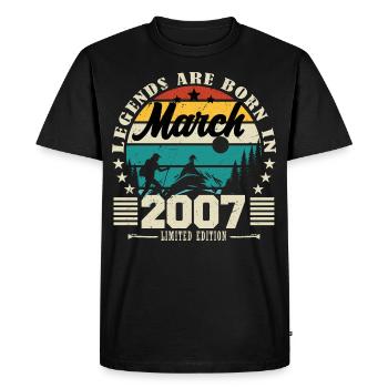 March 2007. March 2007 Birthday Gift. - Men's Premium Organic T-Shirt - black - Front - Nico (187cm)