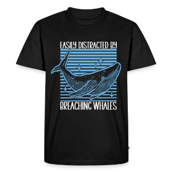 Whale Watchers - Men's Premium Organic T-Shirt - black - Front - Nico (187cm)