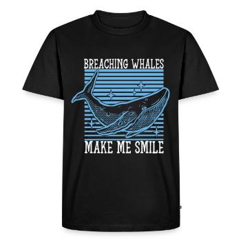 Whale Watchers - Men's Premium Organic T-Shirt - black - Front - Nico (187cm)