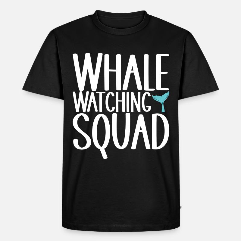 Wale Walbeobachter - Männer Premium Bio T-Shirt - Schwarz