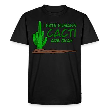Cactus Majeur Cactus Cactus - T-shirt Premium bio Homme - noir - Devant - Nico (187cm)
