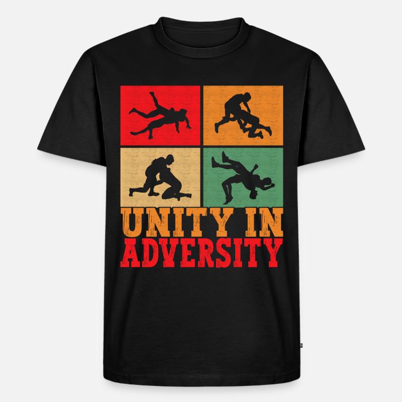 Wrestling Ringen Ringer - Männer Premium Bio T-Shirt - Schwarz