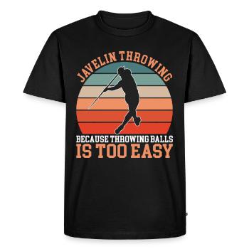 Javelin Throwing Javelin Throw - Men's Premium Organic T-Shirt - black - Front - Nico (187cm)