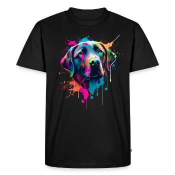 Labrador - Amoureux des chiens - Propriétaires de chiens - T-shirt Premium bio Homme - noir - Devant - Nico (187cm)