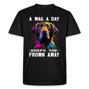 Labrador - Amoureux des chiens - Propriétaires de chiens - T-shirt Premium bio Homme - noir - Devant - Nico (187cm)
