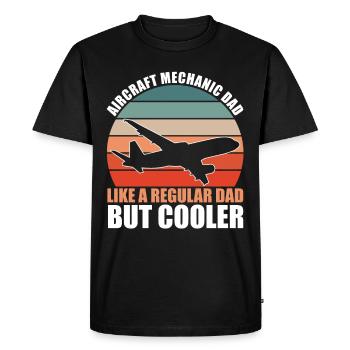 Flugzeugtechniker Und Vater - Männer Premium Bio T-Shirt - Schwarz - Vorne - Nico (187cm)