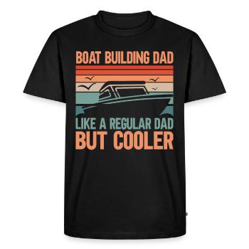 Constructeur de bateaux et père de famille - T-shirt Premium bio Homme - noir - Devant - Nico (187cm)