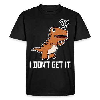 T-rex Tyrannosaurus rex - T-shirt Premium bio Homme - noir - Devant - Nico (187cm)