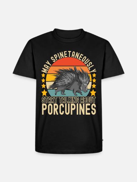 Porc-épic mignon - T-shirt Premium bio Homme - noir