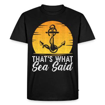 Sailing Sailboat Sailors - Men's Premium Organic T-Shirt - black - Front - Nico (187cm)