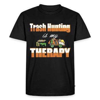 Trash hunting is my Therapy funny reselling Trash - Men's Premium Organic T-Shirt - black - Front - Nico (187cm)