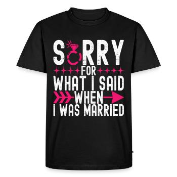Divorce Divorced - Men's Premium Organic T-Shirt - black - Front - Nico (187cm)
