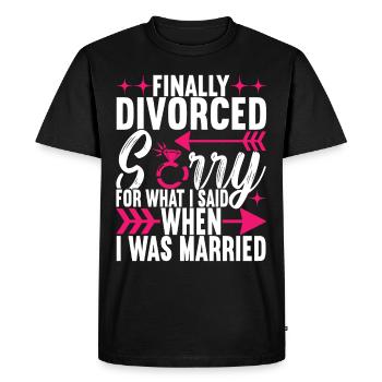 Divorce Divorced - Men's Premium Organic T-Shirt - black - Front - Nico (187cm)