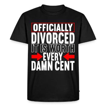 Divorce Divorced - Men's Premium Organic T-Shirt - black - Front - Nico (187cm)
