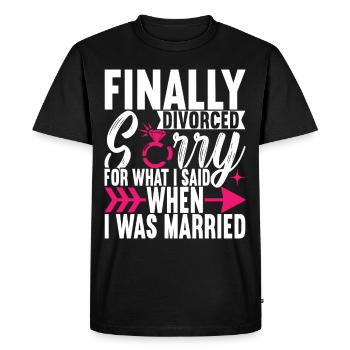 Divorce Divorced - Men's Premium Organic T-Shirt - black - Front - Nico (187cm)