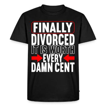 Divorce Divorcé - T-shirt Premium bio Homme - noir - Devant - Nico (187cm)