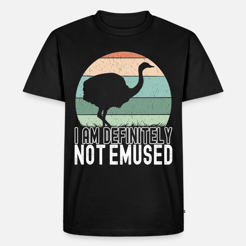 Emu Strauß - Männer Premium Bio T-Shirt - Schwarz