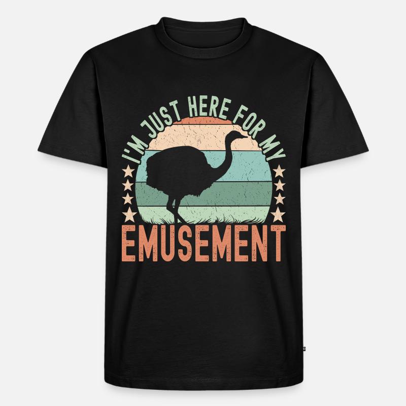 Emu Strauß - Männer Premium Bio T-Shirt - Schwarz